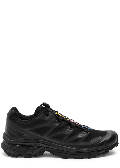Shop Salomon Xt-6 Panelled Mesh Sneakers In Black