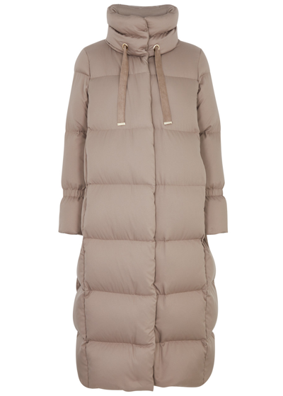 Shop Herno Arendelle Quilted Shell Parka In Light Brown