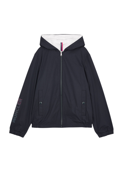 Shop Moncler Kids Svace Hooded Shell Jacket (12-14 Years) In Navy