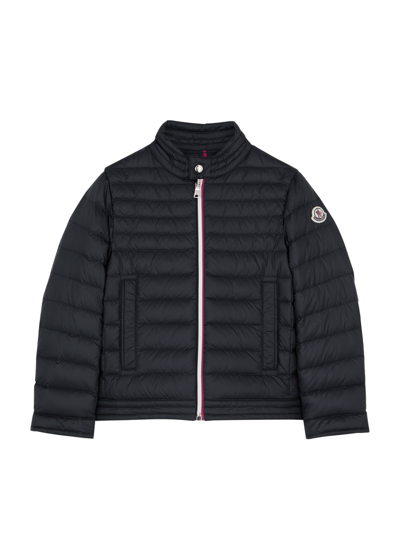 Shop Moncler Kids Urzay Quilted Shell Jacket (4-6 Years) In Blue