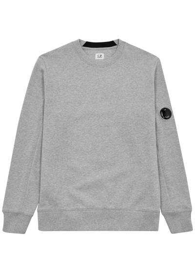 Shop C.p. Company Diagonal Raised Cotton Sweatshirt In Grey