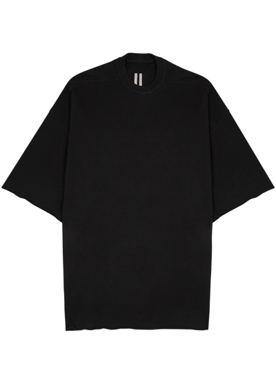 Shop Rick Owens Tommy Brushed Cotton T-shirt In Black