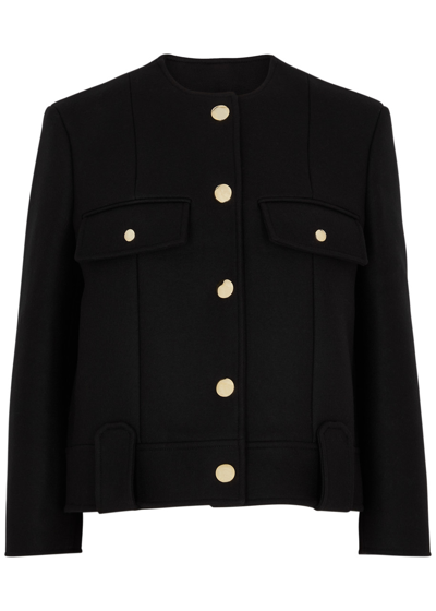 Shop Khaite Laybin Wool-blend Jacket In Black