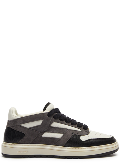 Shop Represent Reptor Panelled Leather Sneakers, Sneakers, Grey, Rubberised