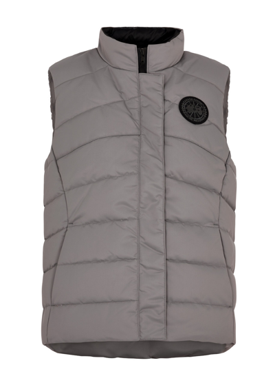 Shop Canada Goose Freestyle Quilted Satin-shell Gilet In Grey