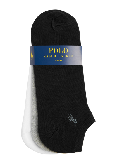 Shop Polo Ralph Lauren Logo-embroidered Cotton-blend Socks In White