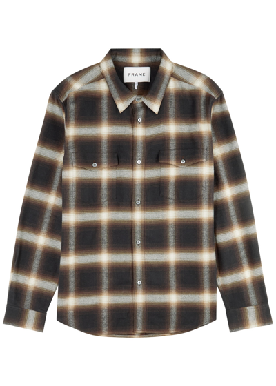 Shop Frame Checked Cotton Shirt In Multicoloured