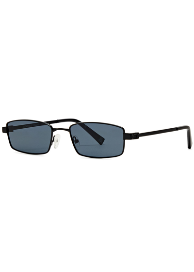 Shop Le Specs Bizarro Rectangle-frame Sunglasses In Black