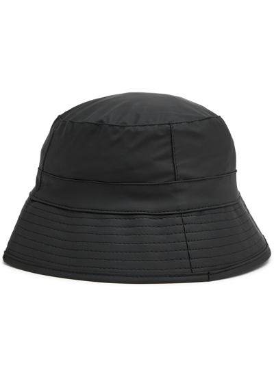 Shop Rains Rubberised Bucket Hat In Black