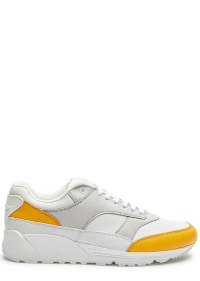 Shop Saint Laurent Cin 15 Panelled Leather Sneakers In White