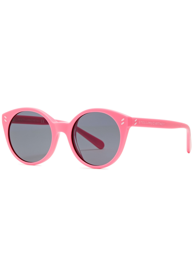 Shop Stella Mccartney Kids Round-frame Sunglasses In Pink