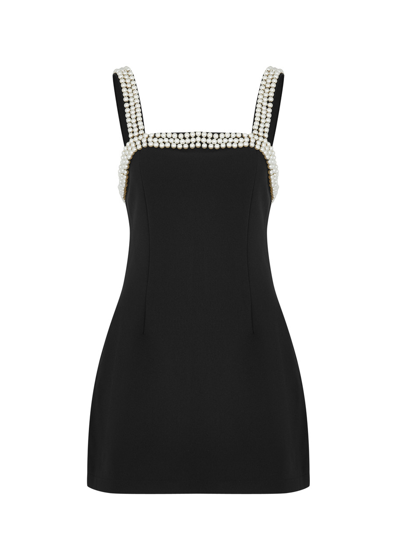 Shop Odd Muse Ultimate Muse Embellished Stretch-crepe Mini Dress In Black