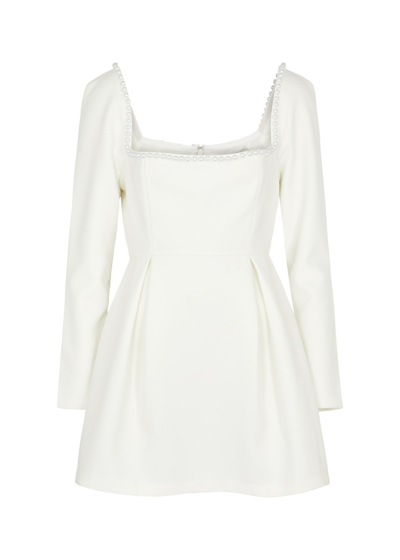 Shop Odd Muse Ultimate Muse Embellished Stretch-crepe Mini Dress In White