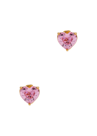 Shop Kate Spade My Love Gold-plated Stud Earrings In Light Pink