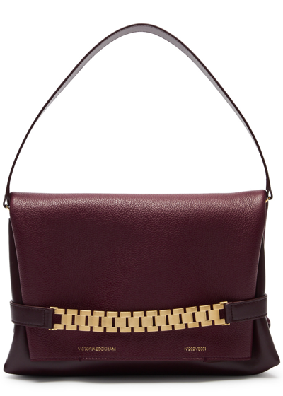 Shop Victoria Beckham Chain Leather Pouch In Red