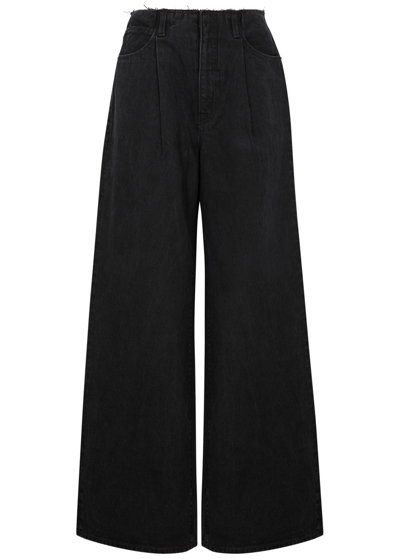 Shop Slvrlake Taylor Wide-leg Jeans In Black