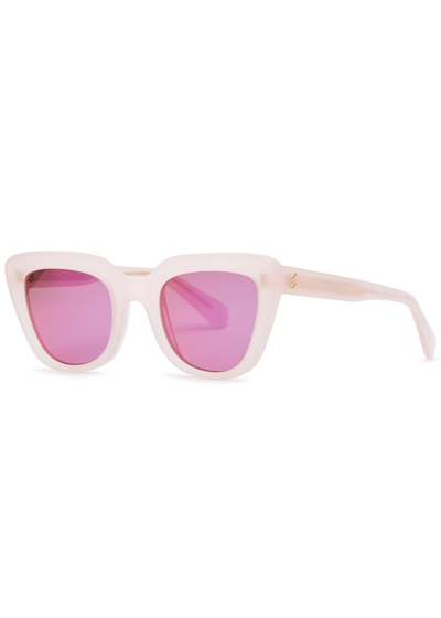 Shop Stella Mccartney Kids Cat-eye Sunglasses In Pink