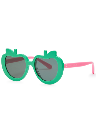 Shop Stella Mccartney Kids Apple-frame Sunglasses In Multicoloured