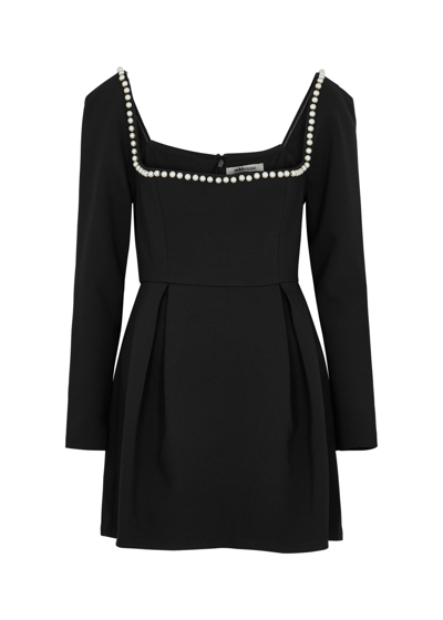 Shop Odd Muse Ultimate Muse Embellished Stretch-crepe Mini Dress In Black