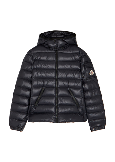 Shop Moncler Kids Bady Quilted Shell Jacket, Jacket, Detachable Hood In Navy
