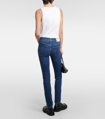 Shop Citizens Of Humanity Sloane High-rise Skinny Jeans In Blue