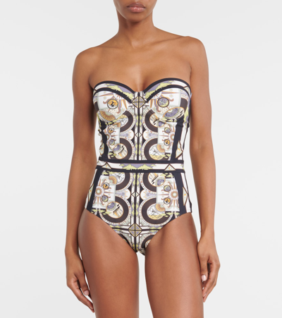 Shop Tory Burch Printed Swimsuit In Multicoloured