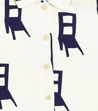 Bobo Choses Baby Printed Cotton-blend Shirt In White