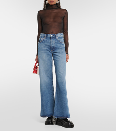 Shop Citizens Of Humanity Beverly High-rise Bootcut Jeans In Blue