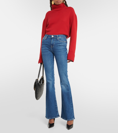 7 For All Mankind Hw Ali Neptune Flared Jeans In Blue