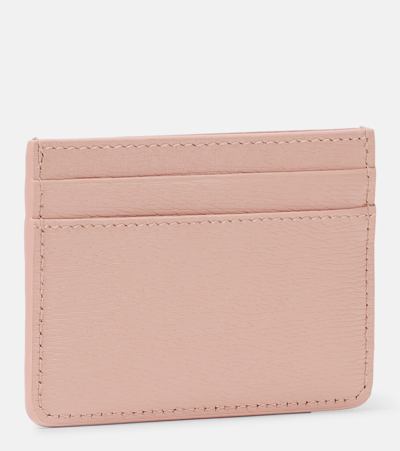 Shop Gucci Ather Leather Card Holder In Pink