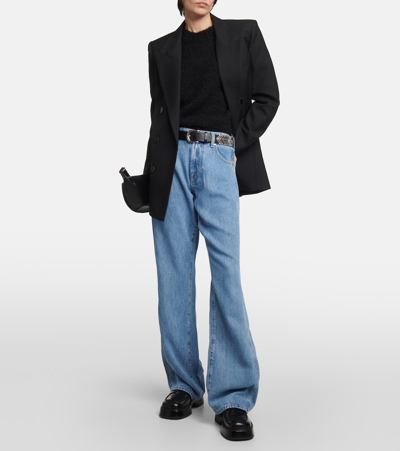 7 For All Mankind Tess High-rise Straight Jeans In Blue