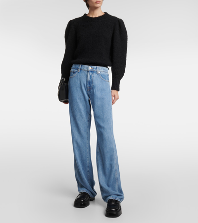 7 For All Mankind Tess High-rise Straight Jeans In Blue
