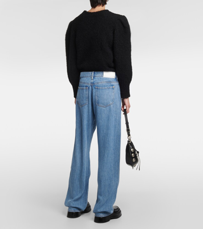 7 For All Mankind Tess High-rise Straight Jeans In Blue