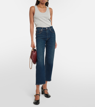 Shop Citizens Of Humanity Florence High-rise Straight Jeans In Blue