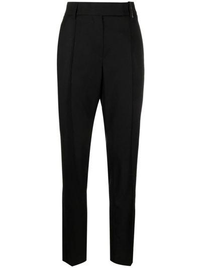 Shop Brunello Cucinelli Embellished Tailored Wool Trousers In Nero