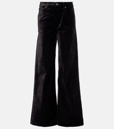 Shop Citizens Of Humanity Paloma High-rise Wide-leg Jeans In Black
