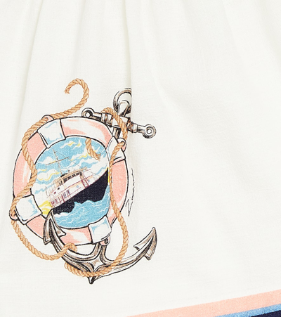 Zimmermann Alight Printed Cotton Shorts In White