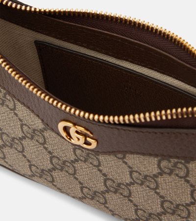 Gucci Ophidia Mini Gg-supreme Canvas Shoulder Bag In B.ebony/new Acero