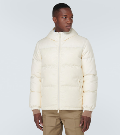 Shop Gucci Gg Down Jacket In White