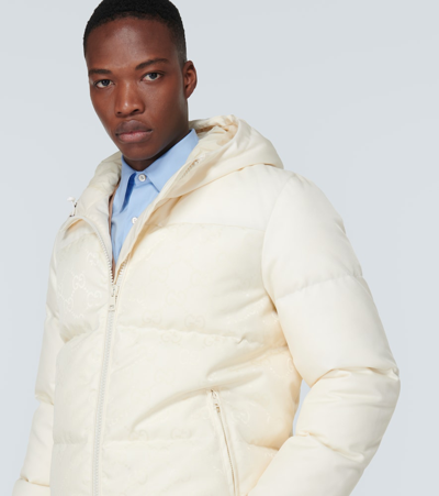 Shop Gucci Gg Down Jacket In White