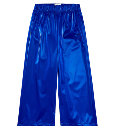 Shop Bobo Choses Metallic Flared Pants In Blue
