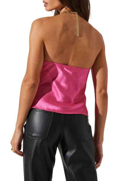Astr Lura Halter Top In Fuchsia