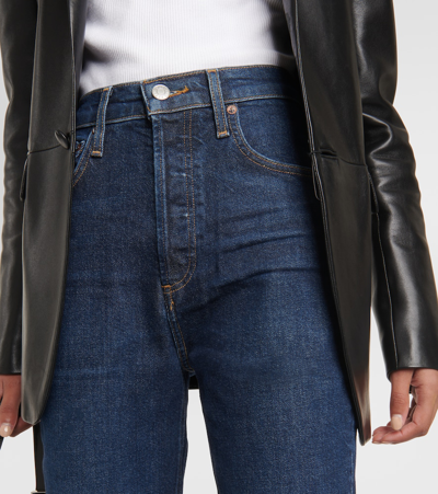 Agolde Freya High-rise Slim Jeans In Blue