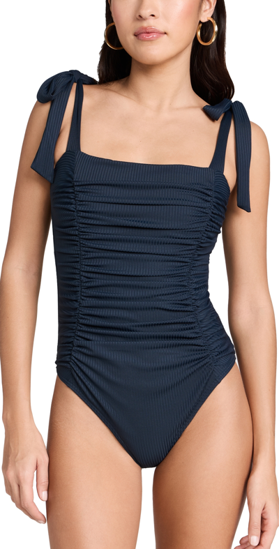 Minkpink Constance Ruched One Piece Navy S In Navy