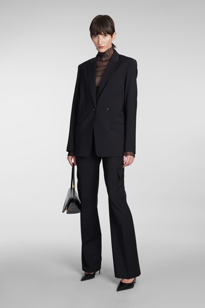 Shop Helmut Lang Pants In Black Polyester