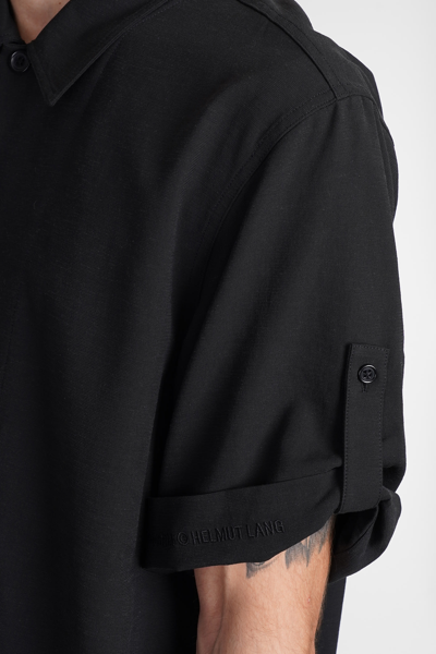 Shop Helmut Lang Shirt In Black Linen