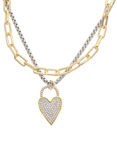 Shop Juvell 18k Plated Cz Link Necklace