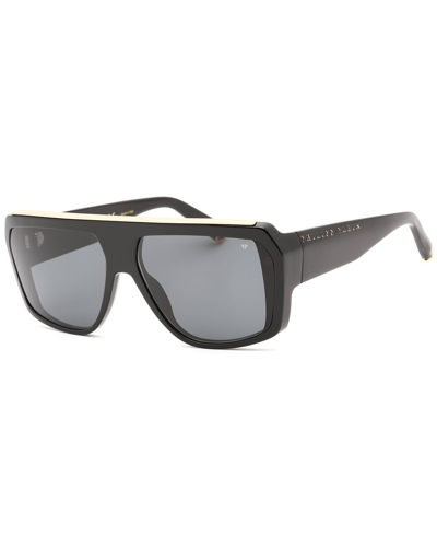Shop Philipp Plein Unisex Spp074 64mm Sunglasses In Black