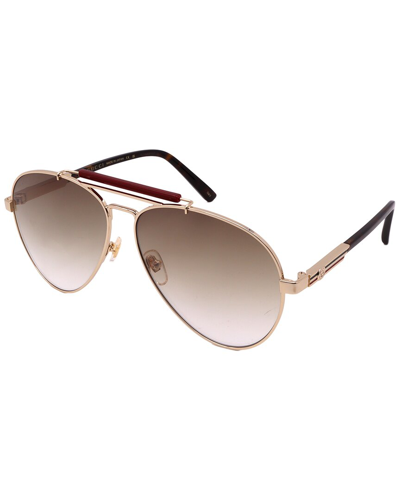 Shop Gucci Men's Gg1287s 61mm Sunglasses In Gold