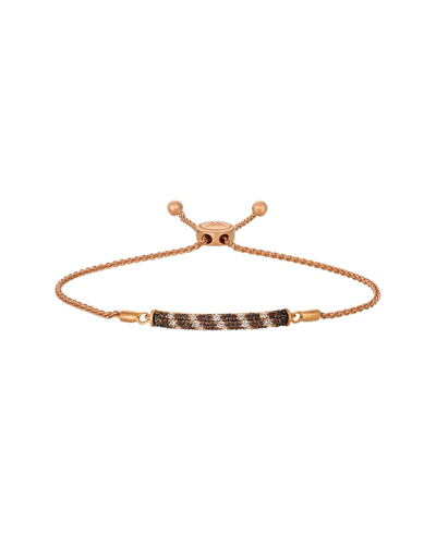 Le Vian Chocolate Quartz 14k Rose Gold 0.71 Ct. Tw. Diamond & Smoky Quartz Bolo Bracelet